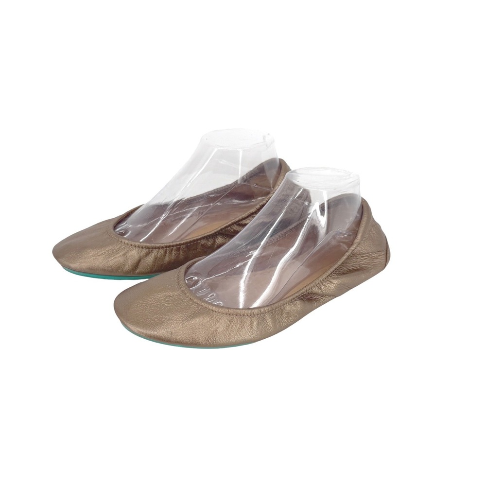 Tieks by Gavrieli Metallic Bronze Leather Foldable Ballet Flats Shoes Womens 10